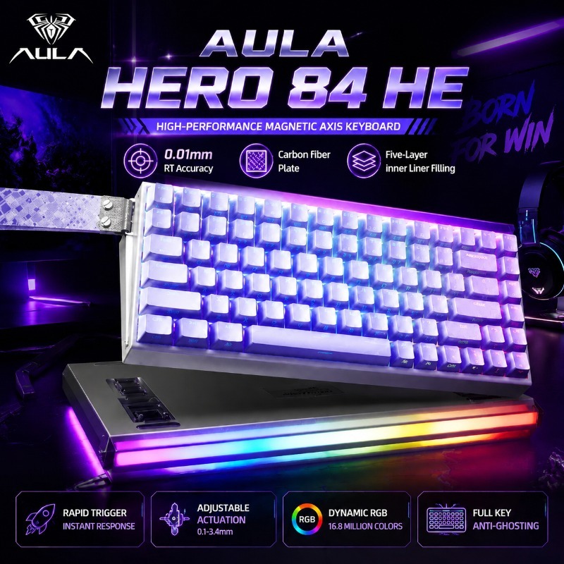 Gaming Keyboard Ergo - AULA HERO84 Magnetic Gaming Mechanical Keyboard