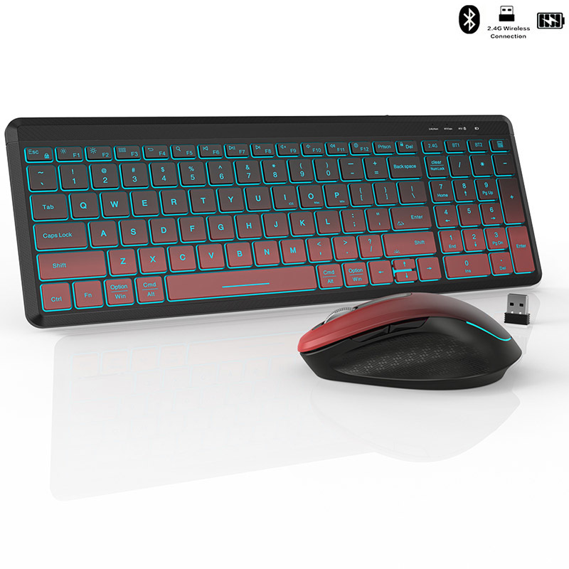 RGB Backlit Silent Wireless Ke - Gaming Keyboard Bundle ulasan dan harga