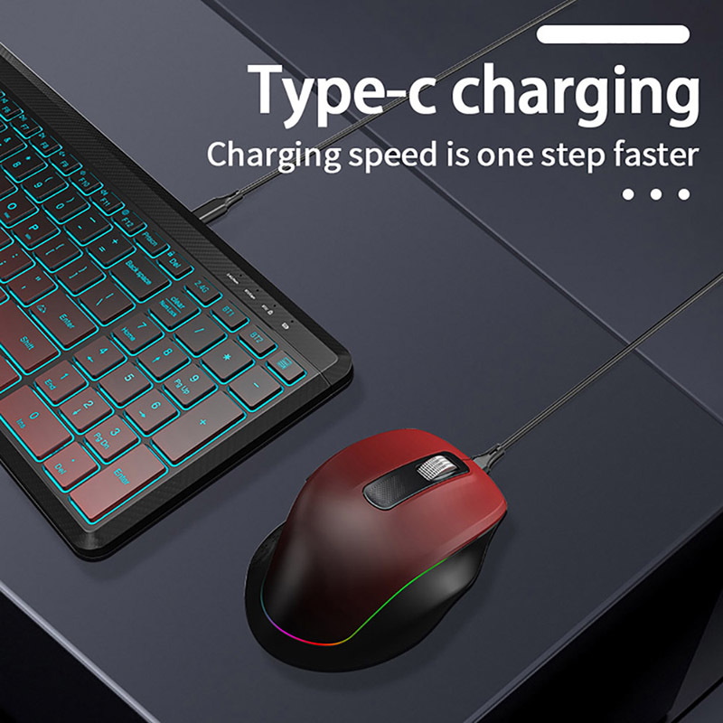 RGB Backlit Silent Wireless Ke - Gaming Keyboard Bundle ulasan dan harga
