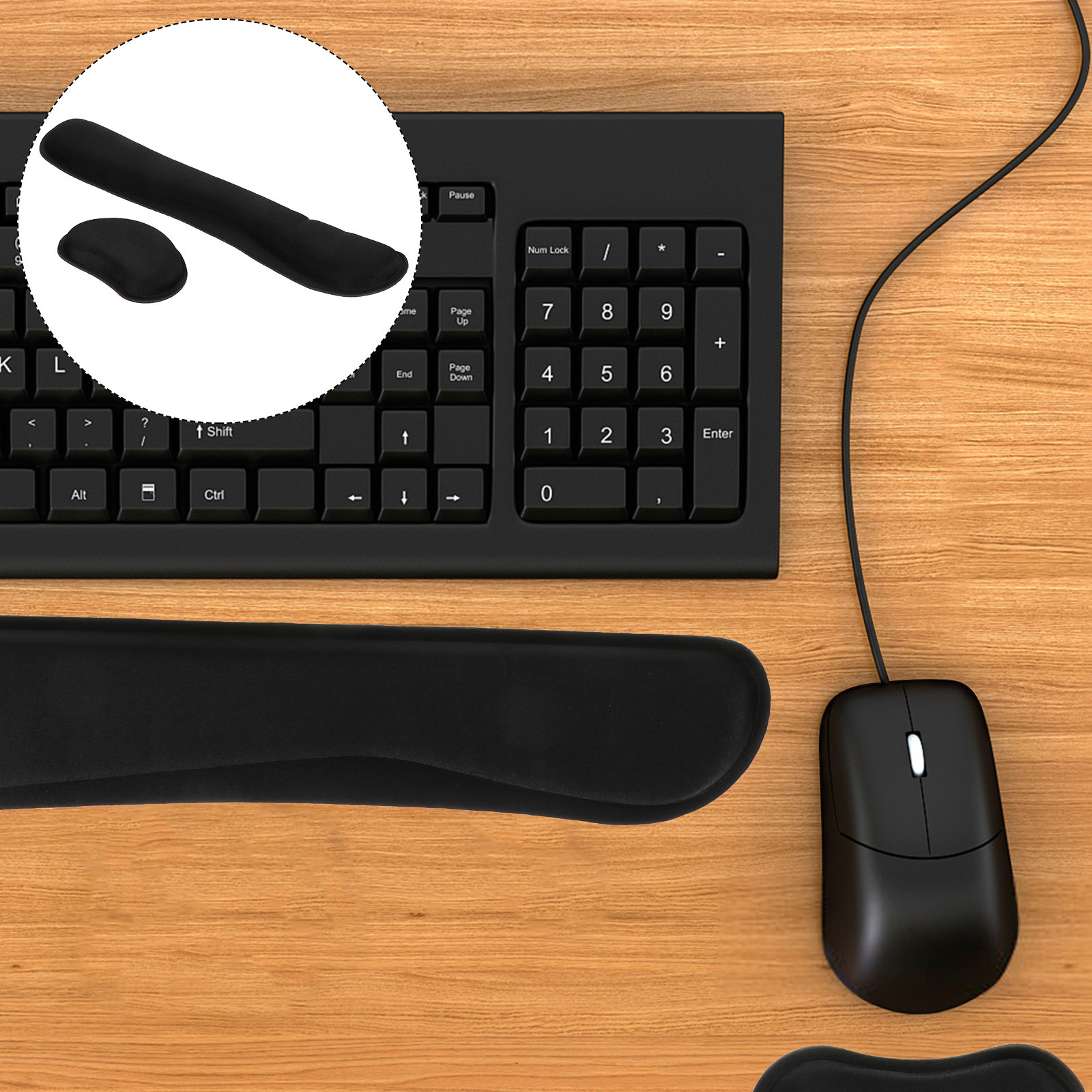 1Set Memory Foam Wrist Rest Se - Gaming Keyboard Mouse Set ulasan dan harga