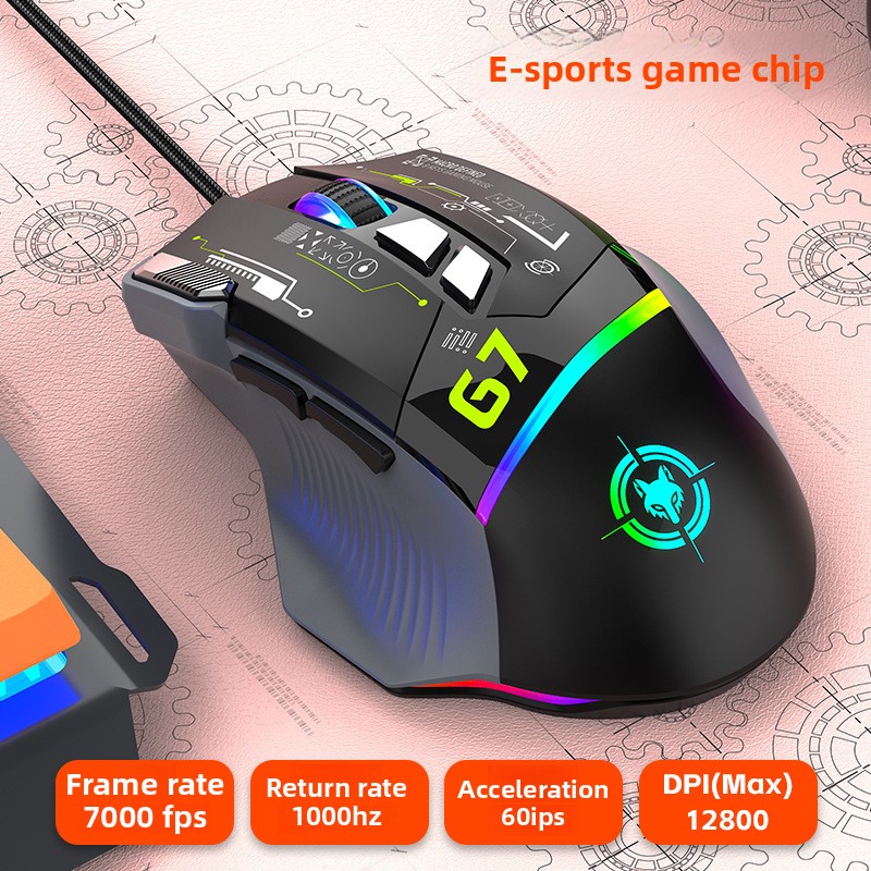 G6 Wired Gaming Mouse 128000DP - Gaming Keyboard 1 Hand ulasan dan harga