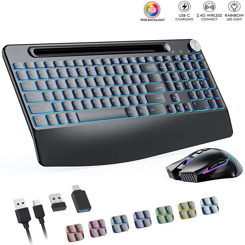 2.4G&Type-C Wireless Keyboard  - Gaming Keyboard Mouse Set ulasan dan harga
