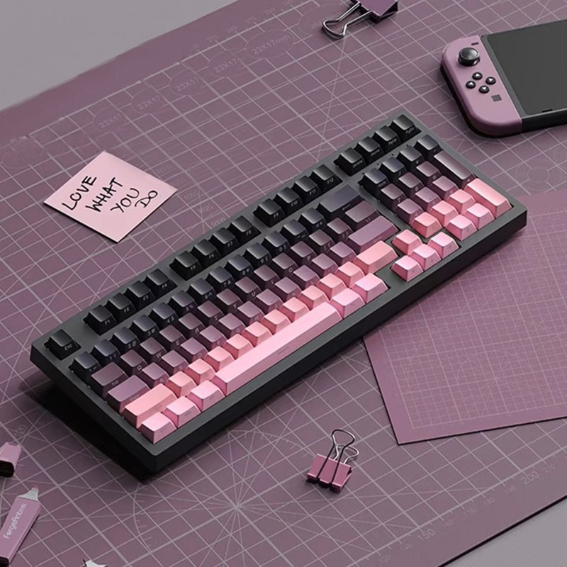 Gradient Keycaps Side Printed  - Gaming Keyboard Typewriter ulasan dan harga