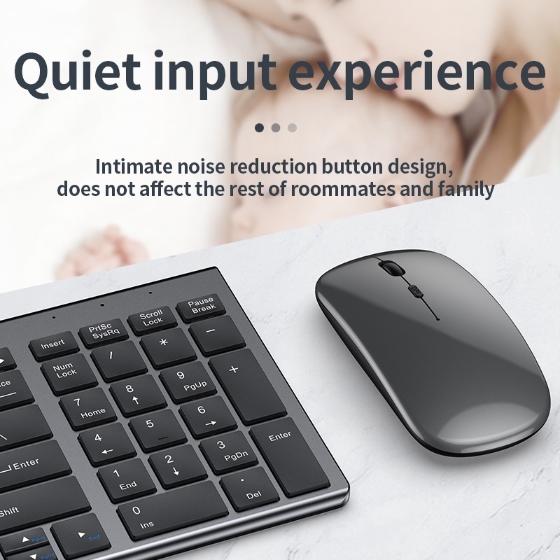 Jomaa Slim Rechargeable Blueto - Gaming Keyboard Mouse And Headset Combo ulasan dan harga