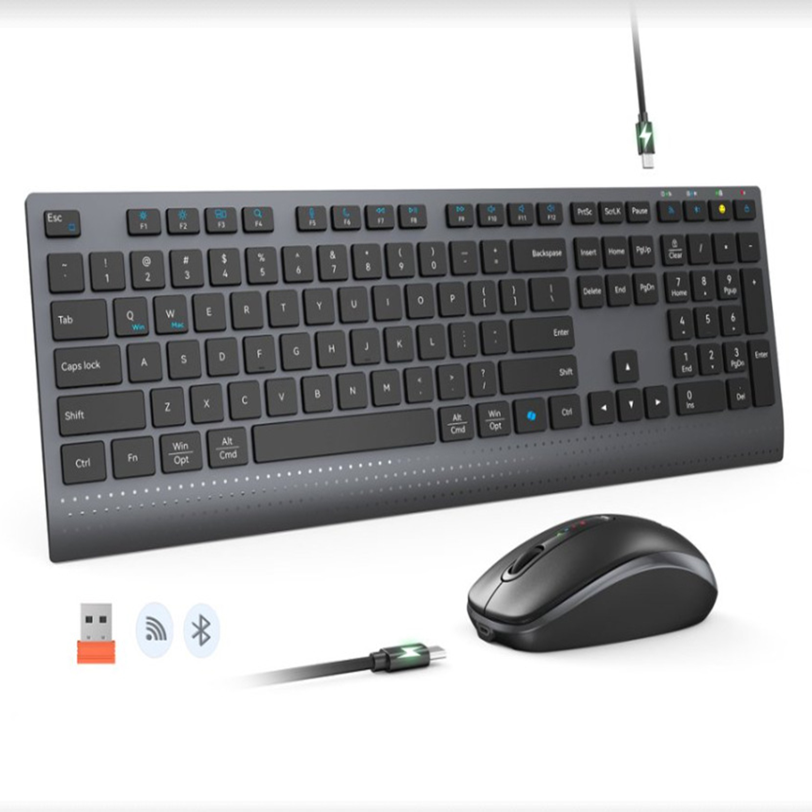 Bluetooth 2.4G Dual-Mode Wirel - Gaming Keyboard Mouse And Headset Combo ulasan dan harga