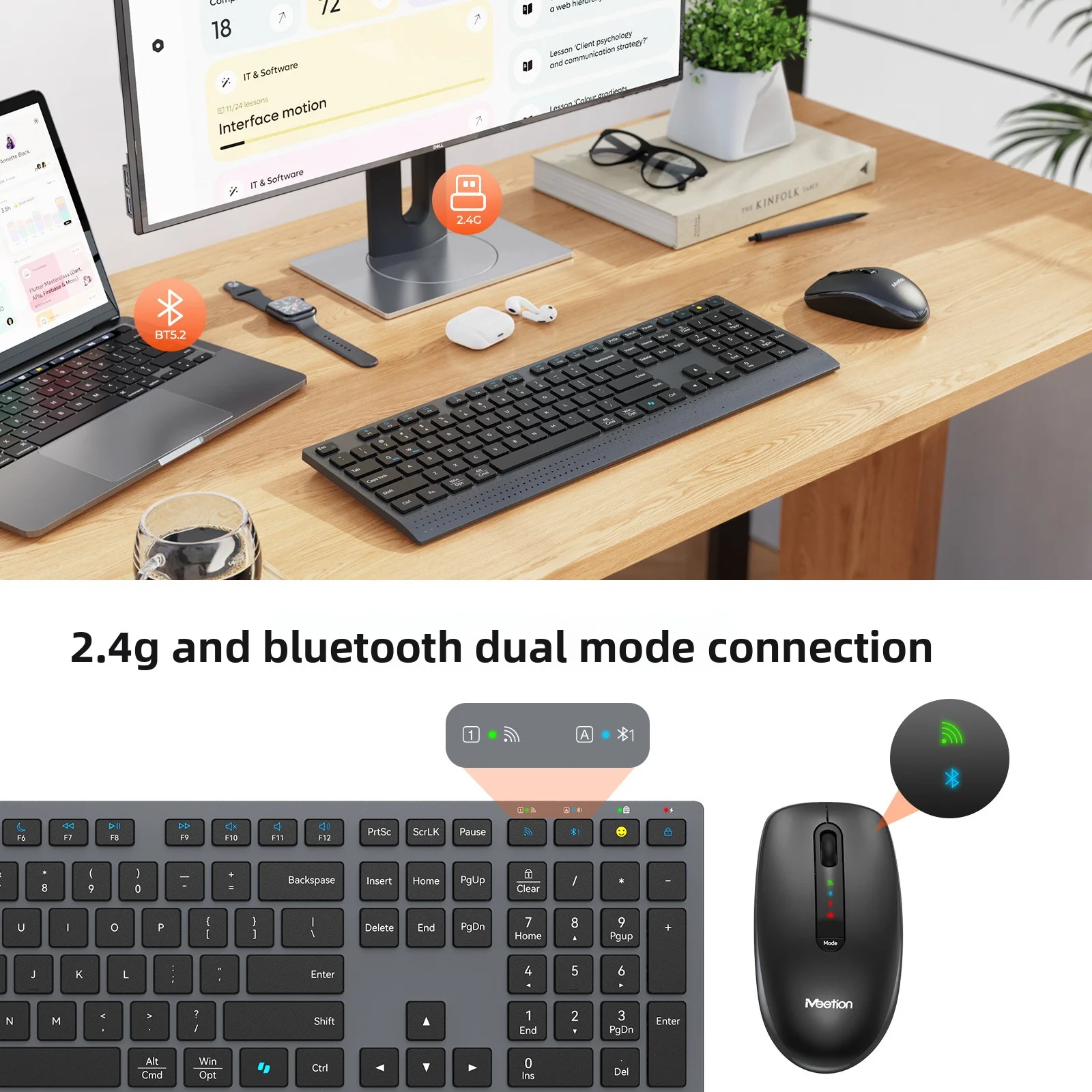2.4G Bluetooth Dual-mode Wirel - Gaming Keyboard Mouse Set ulasan dan harga