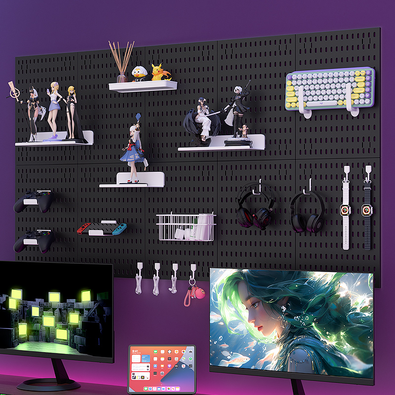 Adhesive Pegboard Shelf for Ga - Gaming Keyboard And Mouse ulasan dan harga