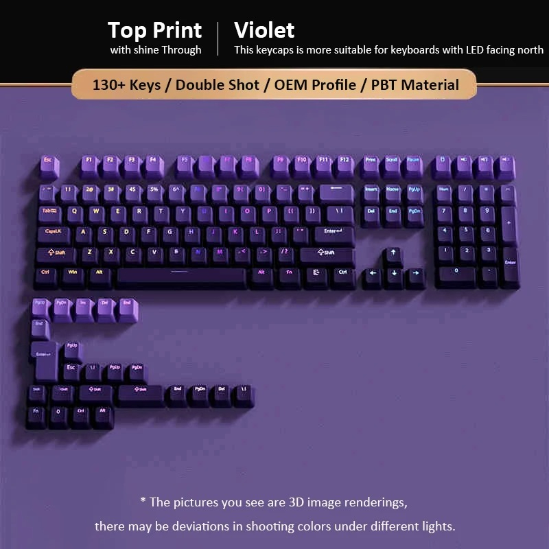 Custom Gradient Violet OEM Pro - Gaming Keyboard Top ulasan dan harga