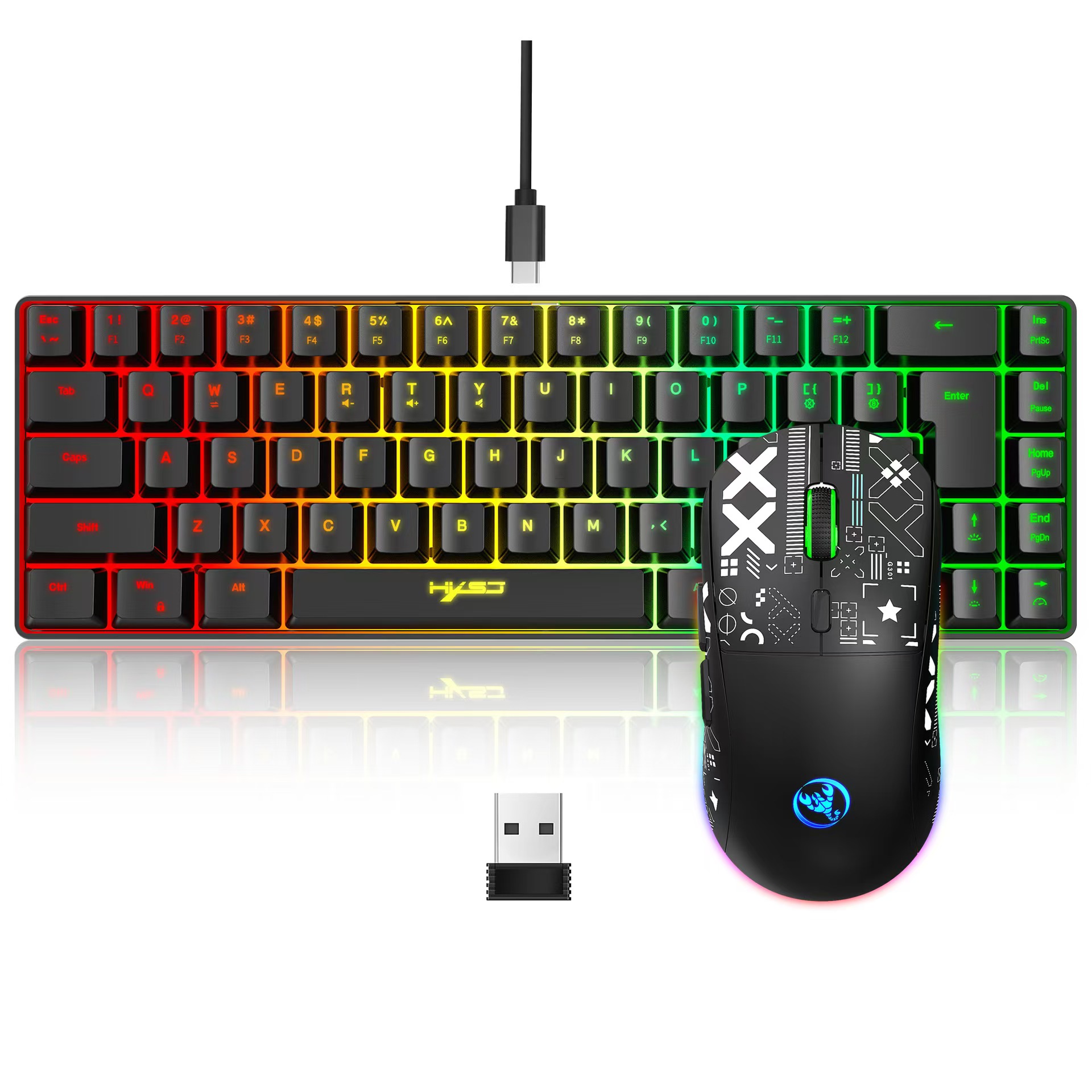 60% gaming Keyboard and mouse  - Gaming Keyboard Mouse And Headset Combo ulasan dan harga