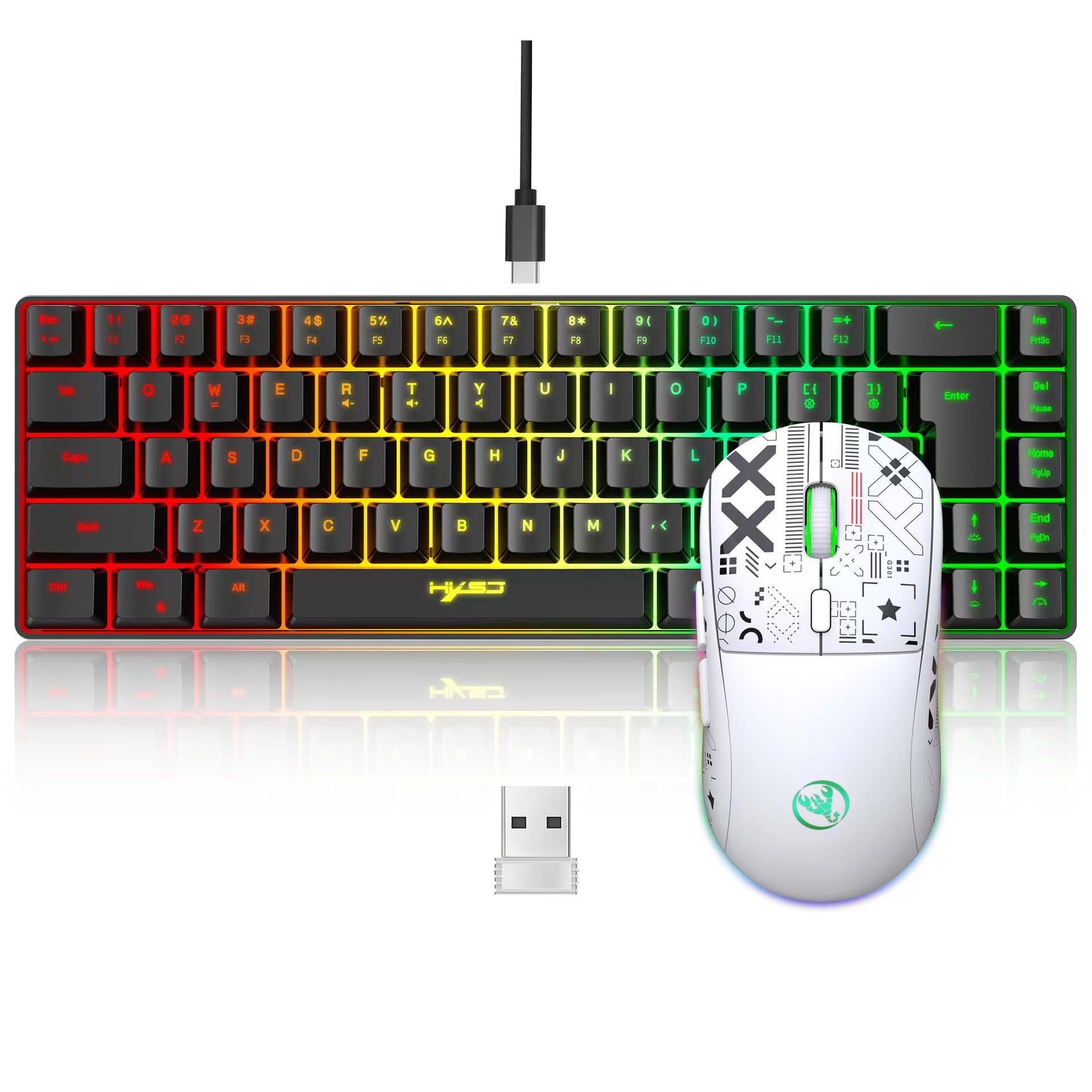 60% gaming Keyboard and mouse  - Gaming Keyboard Mouse And Headset Combo ulasan dan harga