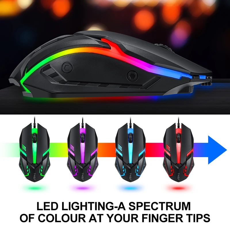 T-WOLF Game Four Piece TF800 I - Gaming Keyboard Mouse Set ulasan dan harga