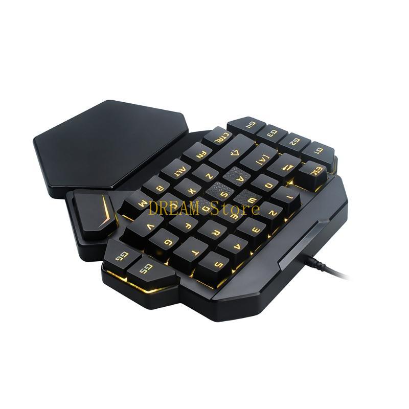 Single Hand RGB Luminous Backl - Gaming Keyboard 1 Hand ulasan dan harga
