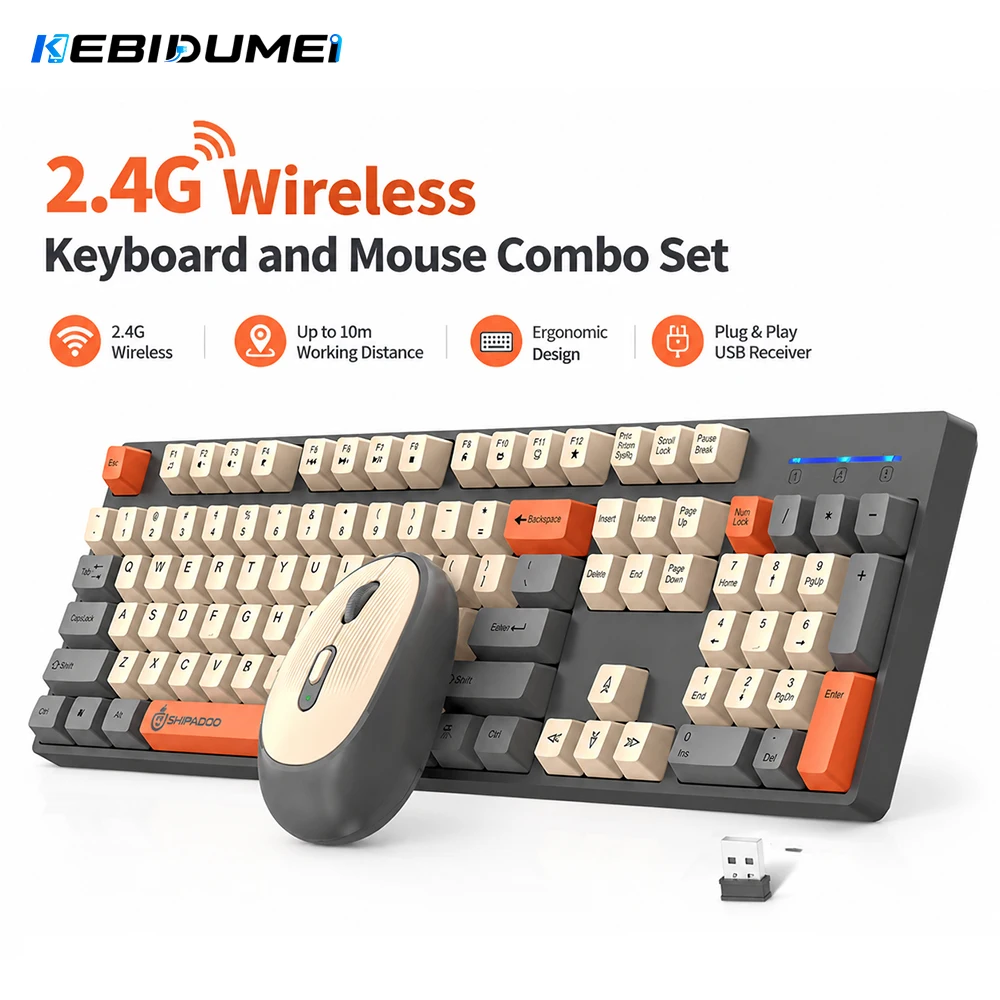 KEBIDUMEI 2.4G Wireless Keyboa - Gaming Keyboard Mouse Set ulasan dan harga