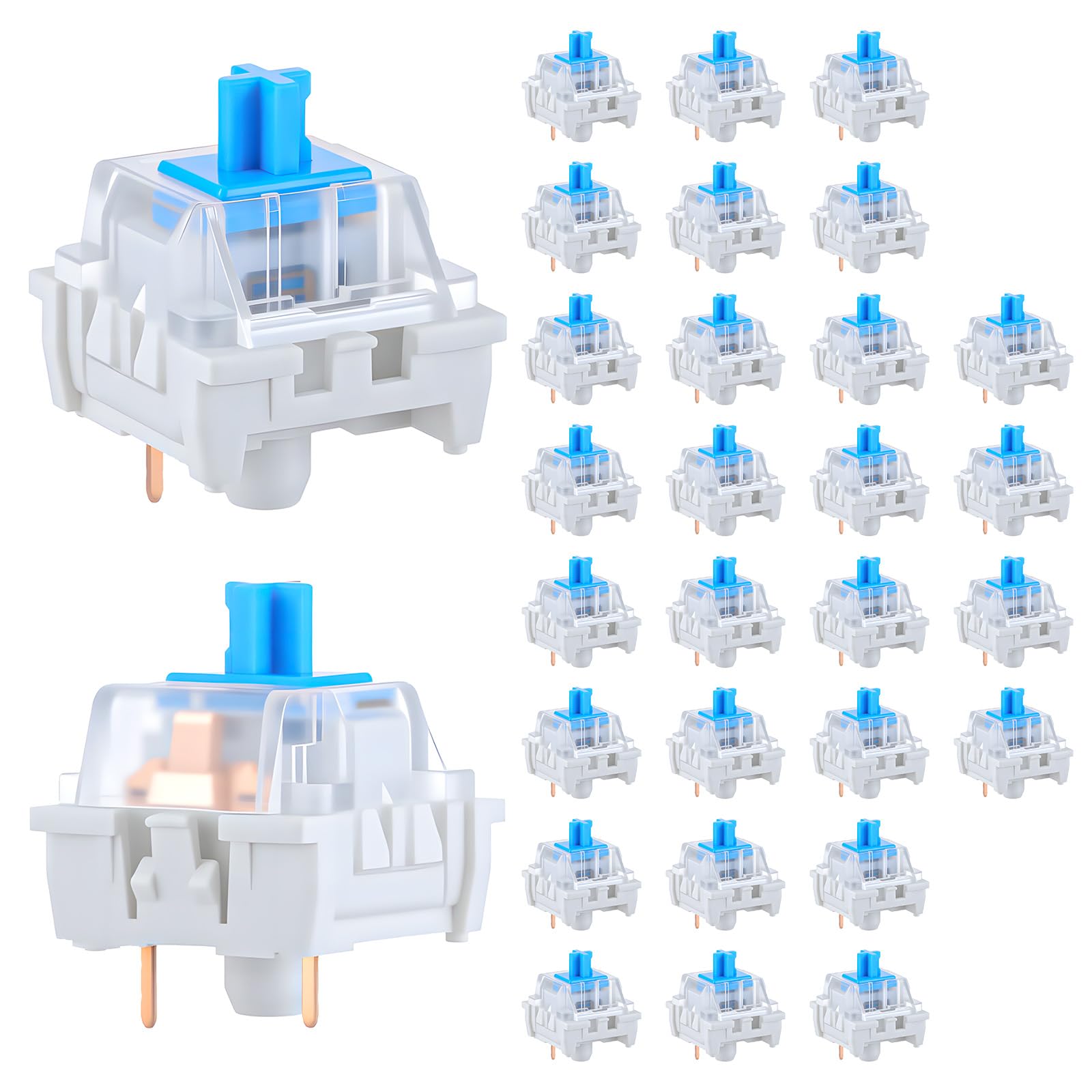 30 PCS Mechanical Keyboard Swi - Gaming Keyboard Blue ulasan dan harga