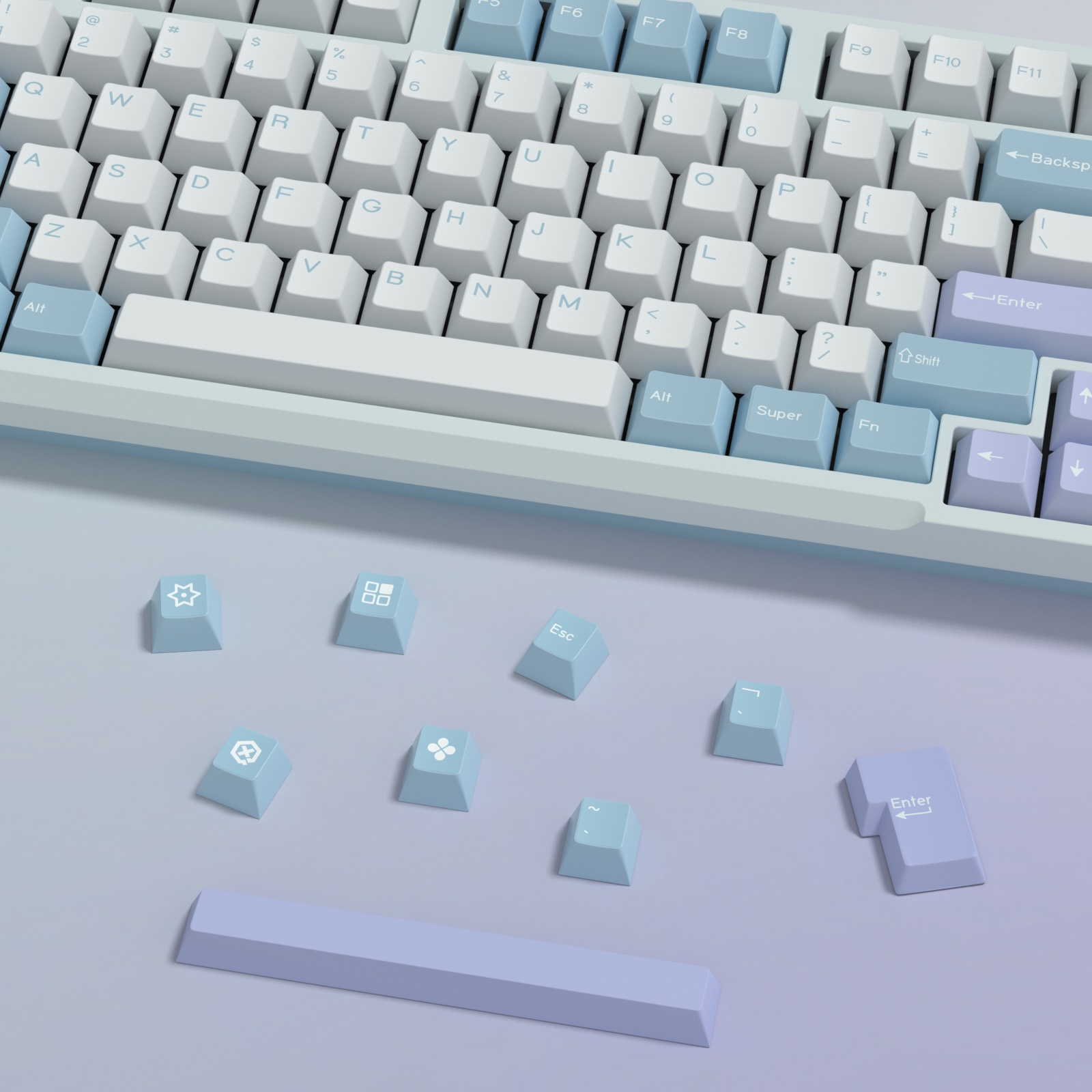 KBDiy GMK Illusion Keycap Cher - Gaming Keyboard Bundle ulasan dan harga