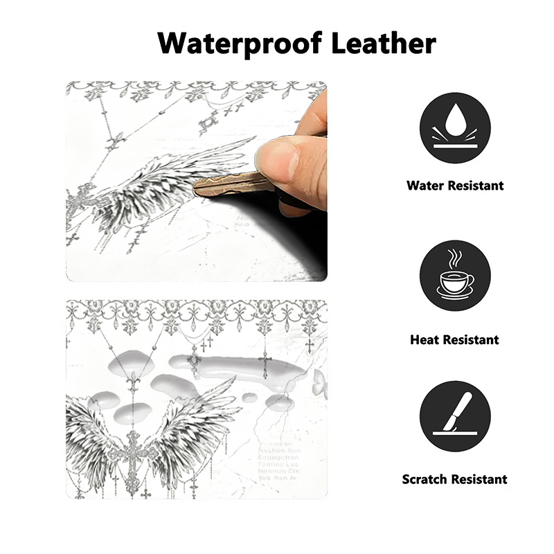 Leather Mousepad Black White A - Gaming Keyboard And Mouse ulasan dan harga