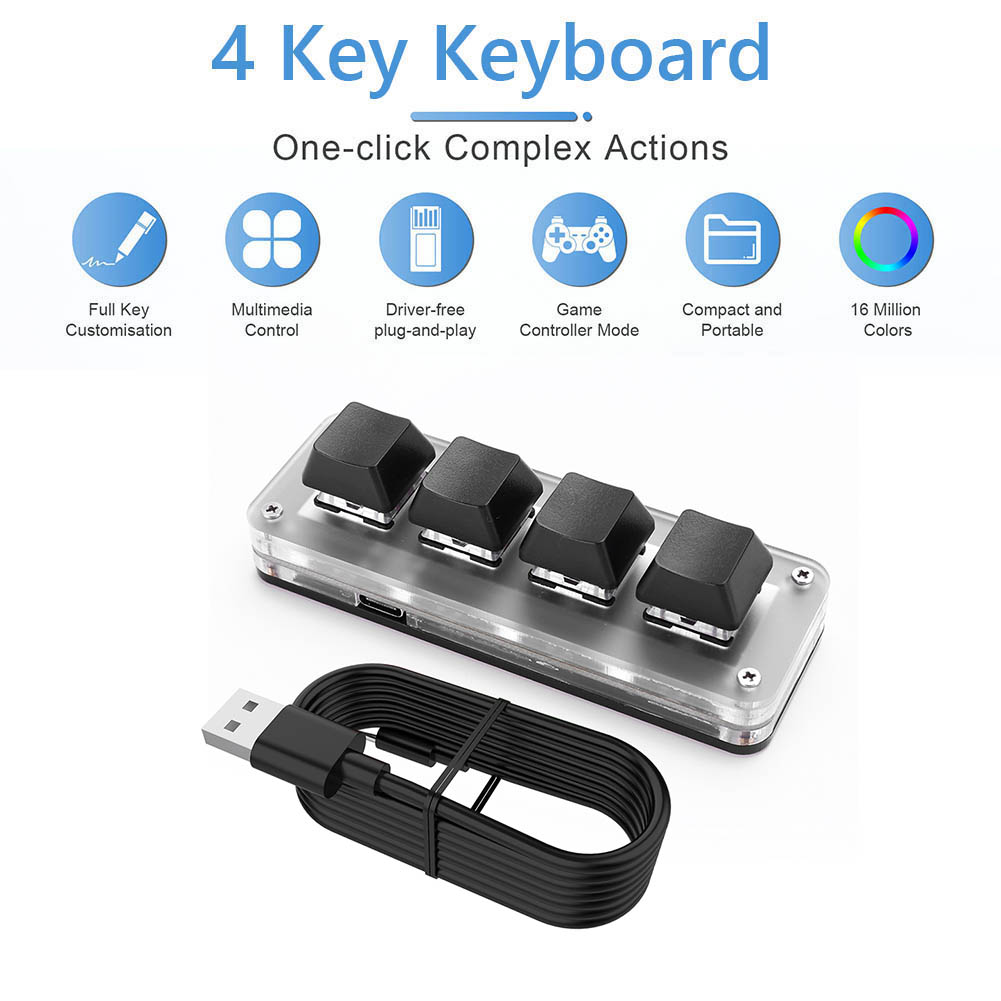 3 Key 1 Knob/4 Key Programming - Gaming Keyboard 1 Hand ulasan dan harga