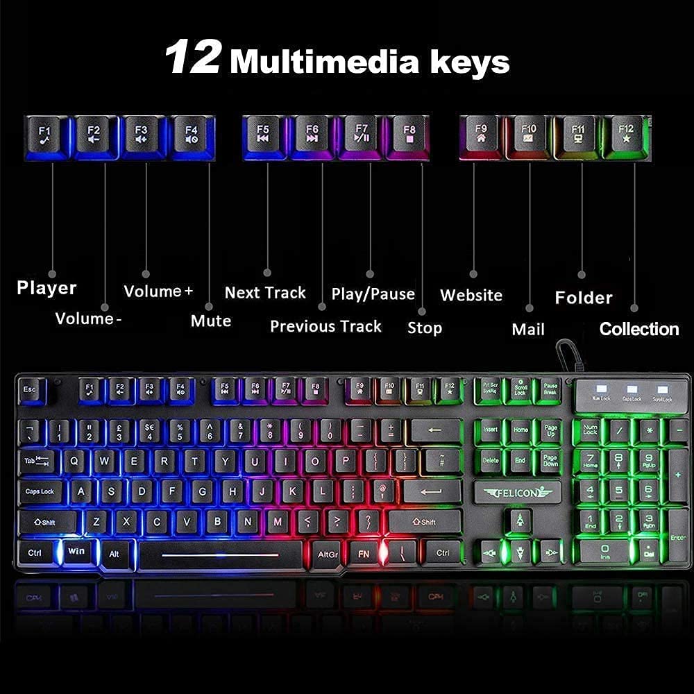 MAMBASNAKE X ZIYOULANG T11 UK  - Gaming Keyboard Mouse And Headset Combo ulasan dan harga